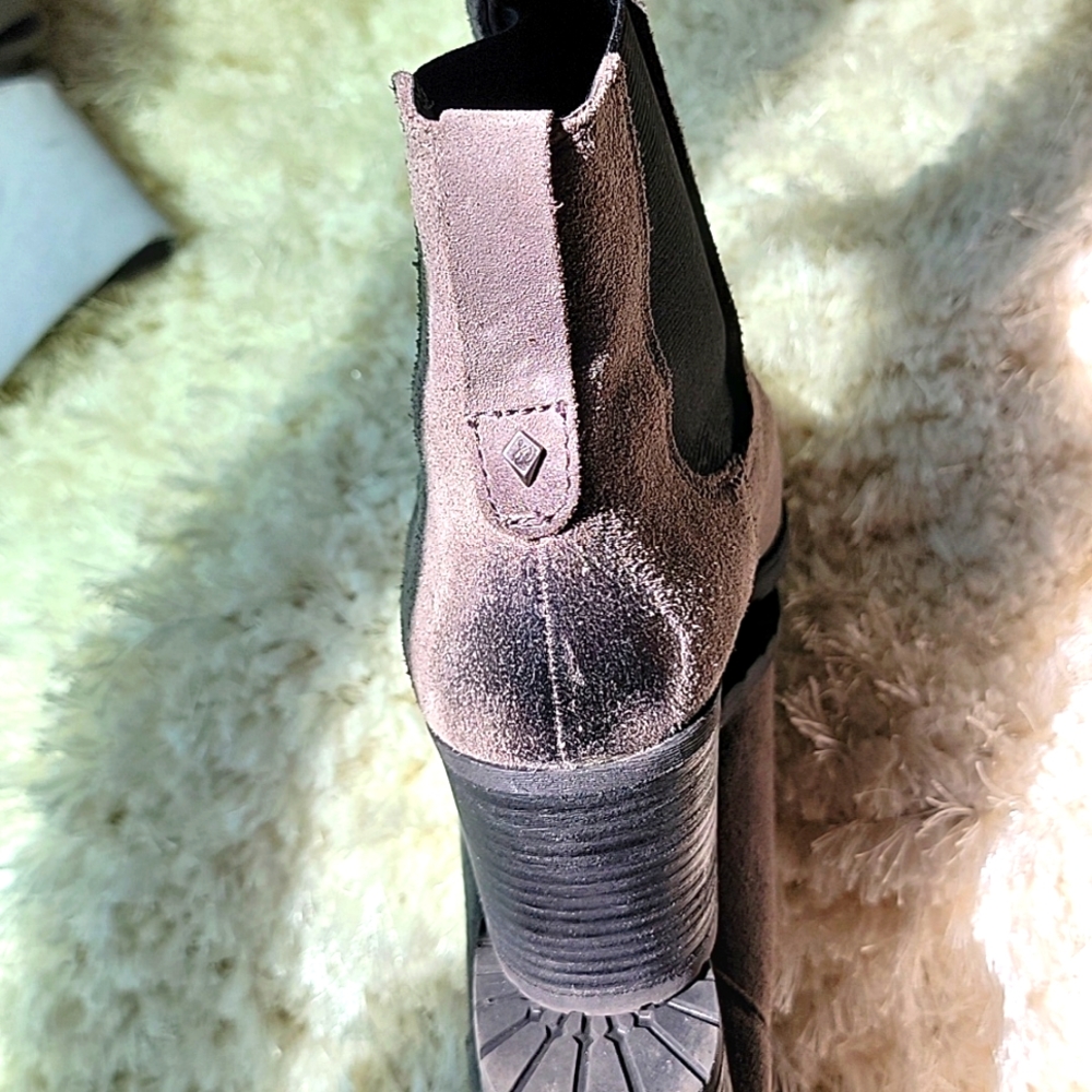 Sam Edelman Grey Suede Leather Bootie - Picture 4 of 8